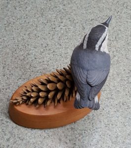 Sculpting, Carving, Woodcaring, Art, Birds, red breasted nuthatch