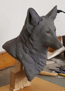 sculpting, Red Fox, foxes, wood carving, clay sculpture, nature, wildlife